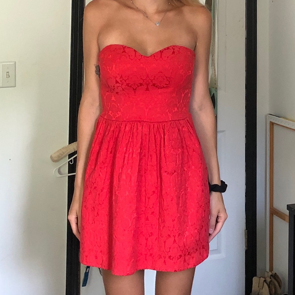 Red cocktail dress